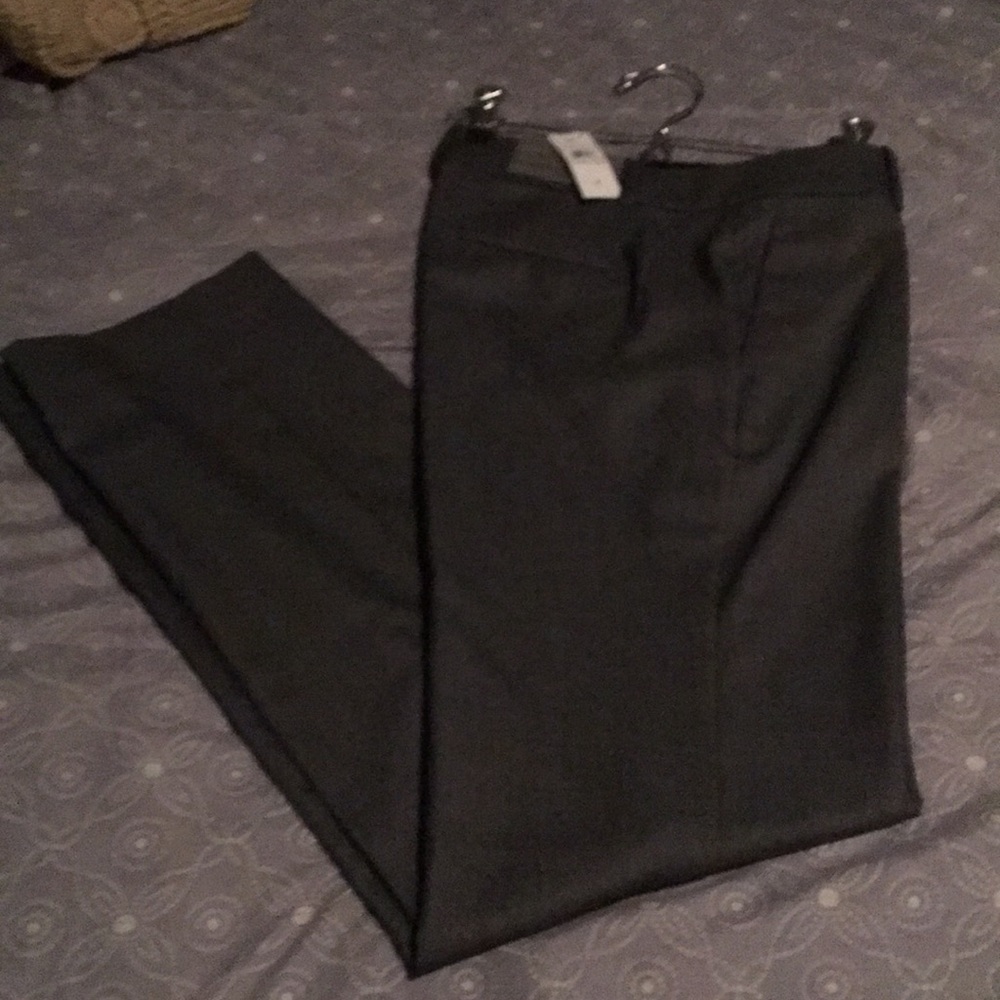 Ann Taylor Slate Gray Trouser Leg Pant size 4